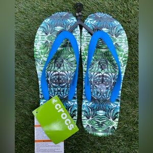 Crocs Unisex Chawaii Flip Flops, Tropical III, Size: M9/W11
